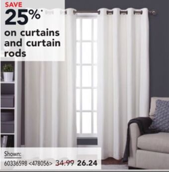 RONA Curtains and curtains rods offer