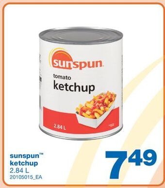 Wholesale Club Sunspun ketchup, 2.84 l offer