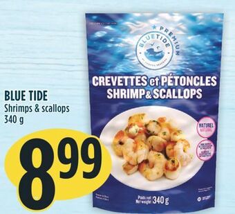 Marché Adonis Blue tide shrimps & scallops offer