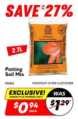 Factory Direct Debranded potting soil mix 2.7l offer