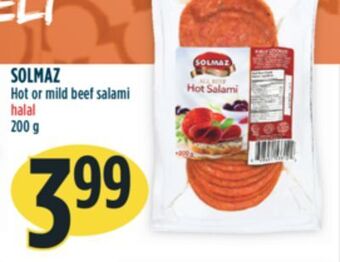 Marché Adonis Solmaz hot or mild beef salami halal offer