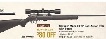 Bass Pro Savage mark-ii fxp bolt-action rifle with scope offer