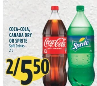 Marché Adonis Coca-cola, canada dry or sprite soft drinks offer
