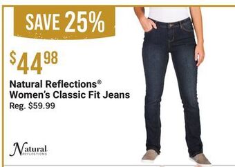 Bass Pro Natural reflections women's classic fit jeans offer