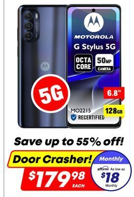 Factory Direct Motorola moto g stylus 5g 6.8 128gb offer