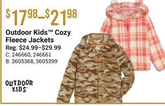 Bass Pro Outdoor kids cozy fleece jackets offer