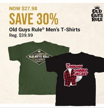 Bass Pro Old guys rule men's t-shirts offer
