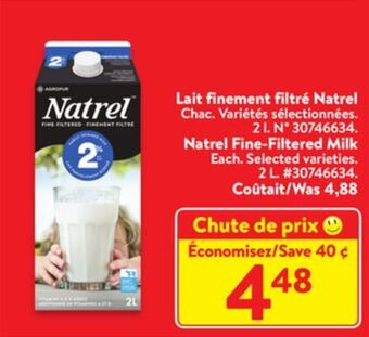 Walmart Natrel fine-filtered milk offer
