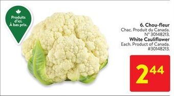 Walmart White cauliflower offer