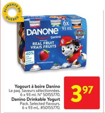 Walmart Danino drinkable yogurt offer