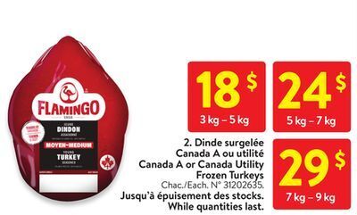 Walmart Canada a or canada utility frozen turkeys offer