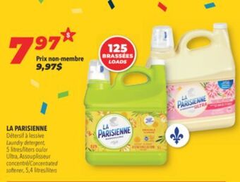 Familiprix La parisienne laundry detergent, 5 litres or ultra concentrated softener, 5,4 litres offer