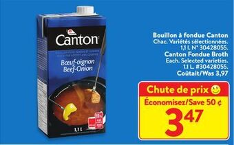 Walmart Canton fondue broth offer