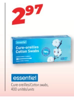 Familiprix Essentiel cotton swabs offer