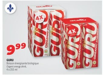 Familiprix Guru organic energy drink offer