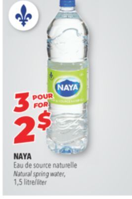 Familiprix Naya natural spring water offer