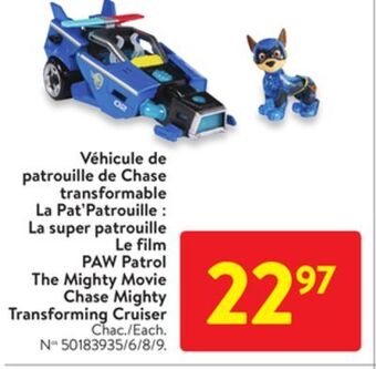 Walmart Paw patrol the mighty movie chase mighty transforming cruiser offer