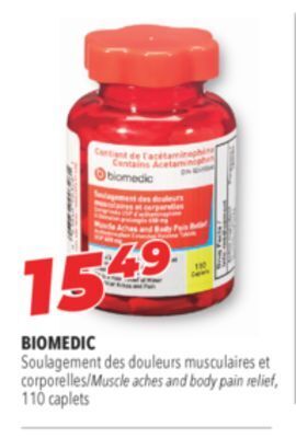 Familiprix Biomedic muscle aches and body pain relief offer