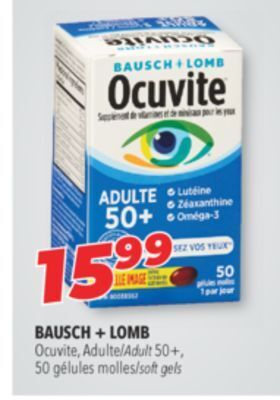 Familiprix Bausch + lomb adult 50+, soft gels offer