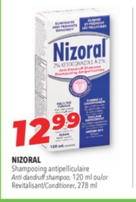Familiprix Nizoral anti-dandruff shampoo, 120 ml or conditioner, 278 ml offer
