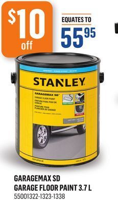 Canac Garagemax sd garage floor paint 3.7 l offer