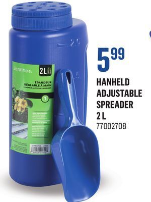 Canac Hanheld adjustable spreader 2 l offer