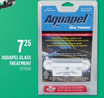 Canac Aquapel glass treatment offer