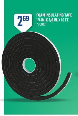 Canac Foam insulating tape 1/4 in. x 3/8 in. x 10 ft offer