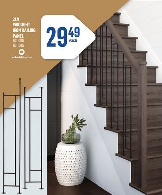 Canac Zen wrought iron railing panel offer