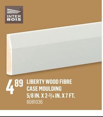 Canac Liberty wood fibre case moulding 5/8 in. x 2-3/4 in. x 7 ft offer