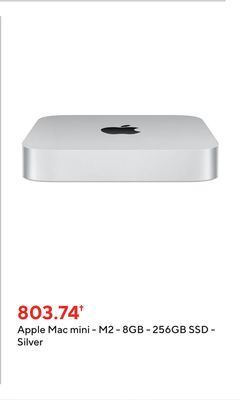 Staples Apple mac mini - m2 - 8gb - 256gb ssd - silver offer