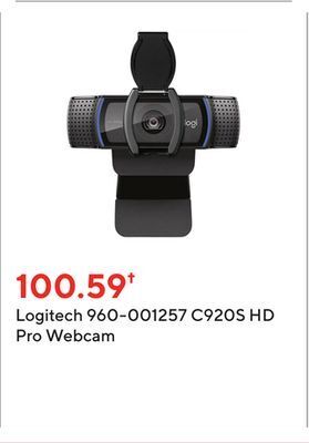 Staples Logitech 960-001257 c920s hd pro webcam offer
