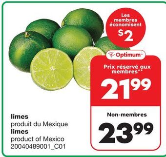 Wholesale Club Limes offer