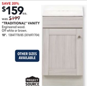 RONA Project source traditional vanity 18 offer