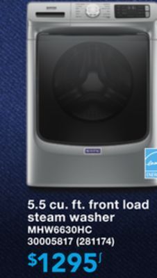 RONA Maytag 5.5 cu. ft. front load steam washer offer