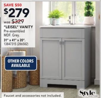 RONA Style selections 31 x 41 x 20 leisel vanity offer