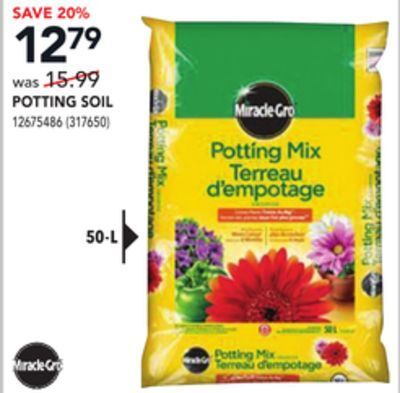RONA Miracle-gro potting soil offer