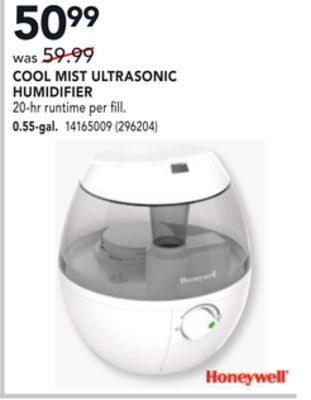RONA Honeywell cool mist ultrasonic humidifier offer