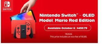 GameStop Nintendo switch - oled model: mario red edition offer