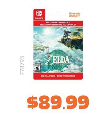 GameStop Legend of zelda tears of the kingdom - digital by nintendo switch offer