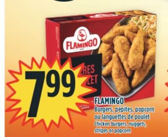 Marché Adonis Flamingo burgers, pépites, popcorn ou languettes de poulet offer