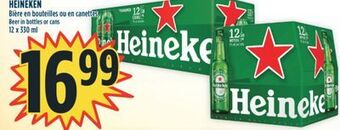 Marché Adonis Heineken bière en bouteilles ou en canettes offer