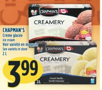 Marché Adonis Chapman's crème glacée offer
