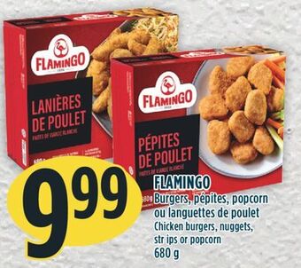 Marché Adonis Flamingo burgers, pépites, popcorn ou languettes de poulet offer