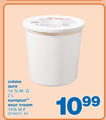 Wholesale Club Crème sure sunspun, 2 l offer