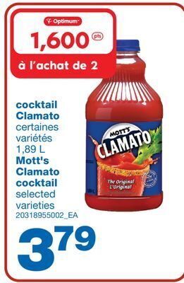 Wholesale Club Cocktail clamato 1,89 l offer