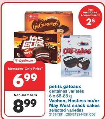 Wholesale Club Petits gâteaux vachon, hostess ou may west, 6 x 66-88 g offer
