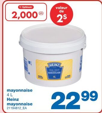 Wholesale Club Mayonnaise heinz, 4 l offer