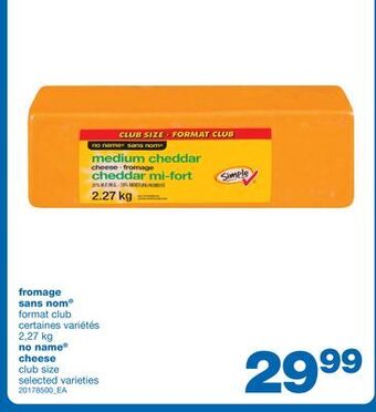 Wholesale Club Fromage sans nom offer