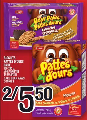 Marche Ami Biscuits pattes d'ours dare | dare bear paws cookies offer